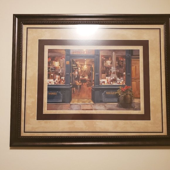 "Vins Fins" Framed Wall art 33" x 25" - Picture 1 of 3